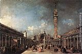 Guardi Paintings - Piazza di San Marco by Francesco Guardi